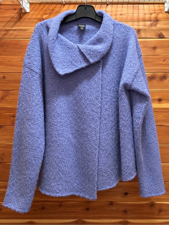 Eileen Fisher Sweaters - Eileen Fisher Lavender Bouclé Wool-Blend Cowl Sweater So warm!